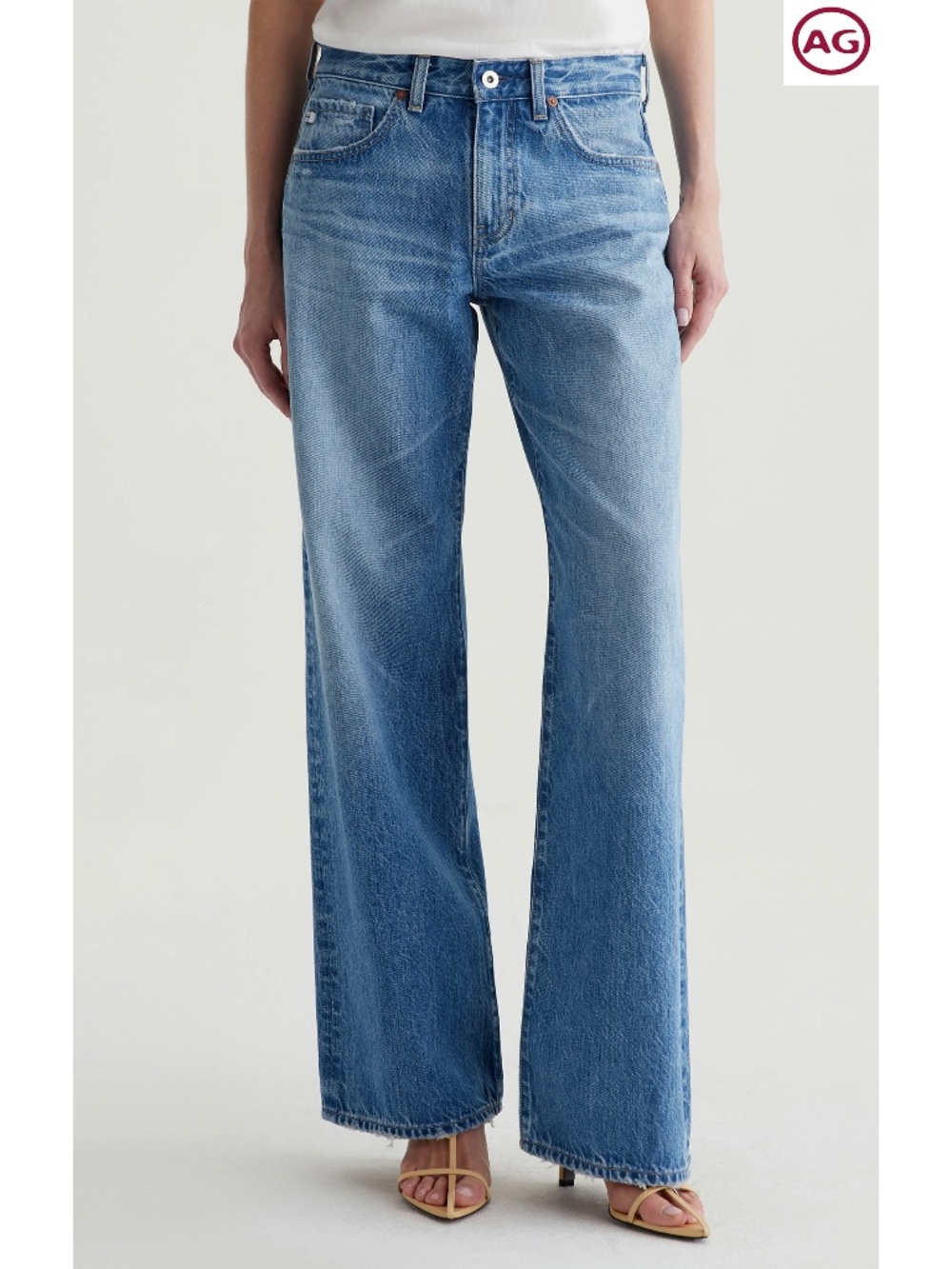 AG ADRIANO GOLDSCHMIED NWT ADRIA LOW RISE WIDE LEG DONCASTER JEAN. SIZE 25